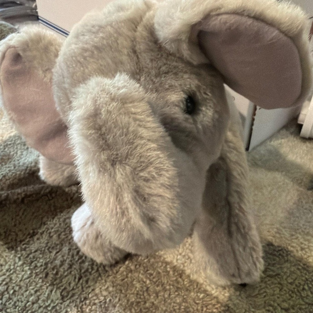 Ty Beanie Buddies Peanut the Elephant Plush 1998 Vintage Grey Stuffed Animal 10"